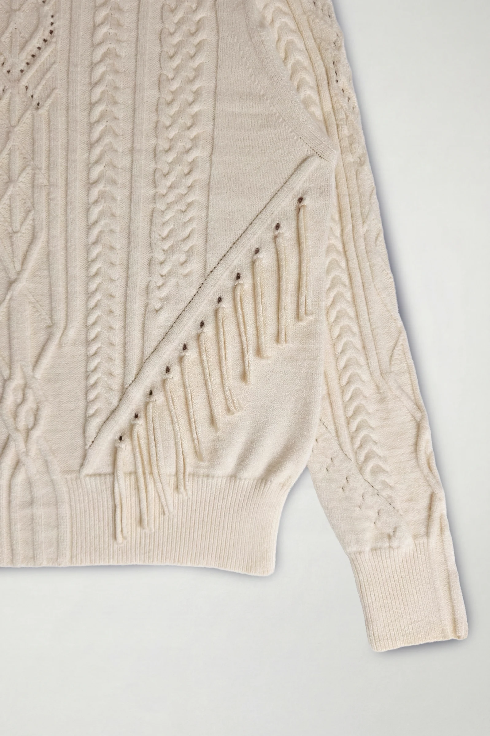 Sweater trabajado nordstrom crema - de cerca -